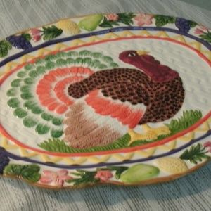 Large 16.5" x 13" Turkey Holiday Serving Platter
